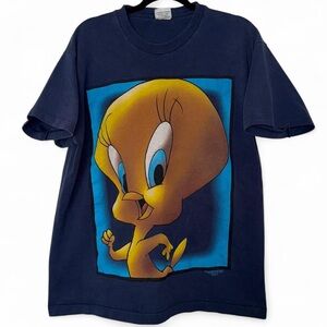 Vintage 90s Looney Tunes Tweety Bird cartoon single stitch t-shirt size large